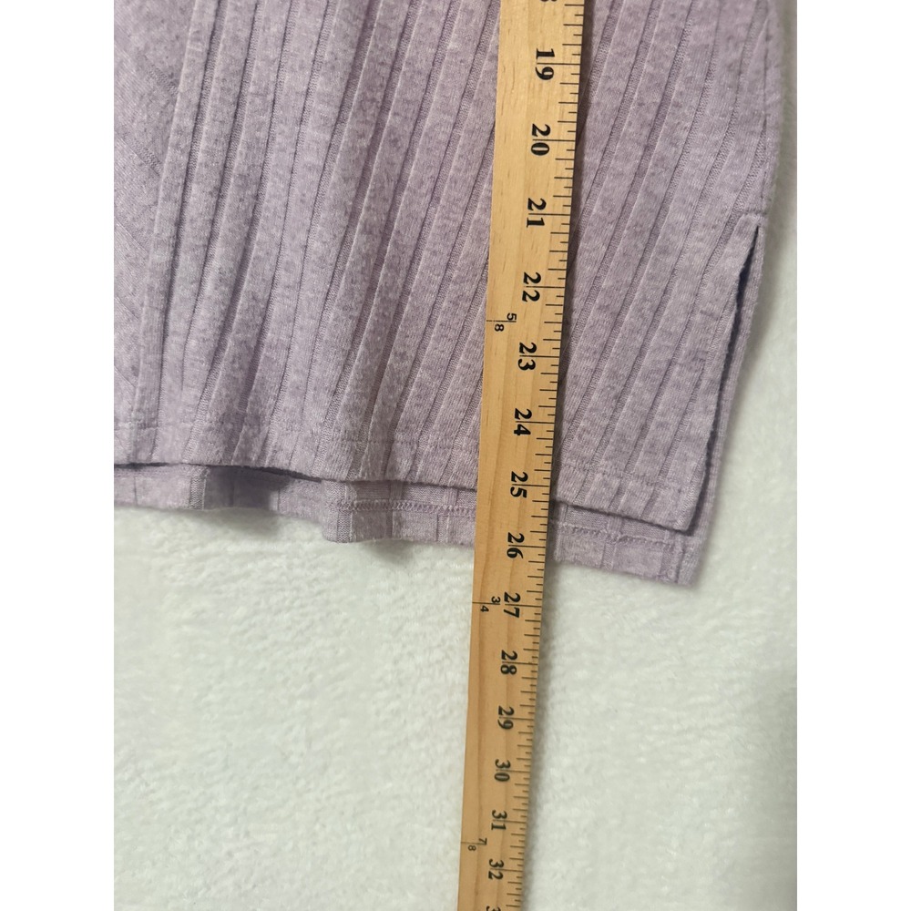 Simply‎ Vera Vera Wang Light Purple Ribbed Long Sleeve Knit Top Medium - Picture 9 of 10